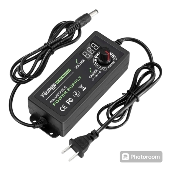 Facmogu 3V-12V 5A 60W Adjustable Power Supply with LED Display, Variable DC 3V 5 - Picture 1 of 1